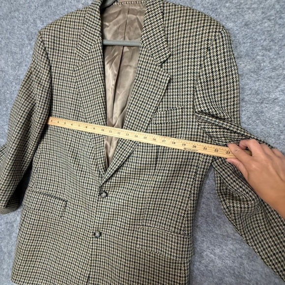 Linea Ardizzone Men’s Blazer Houndstooth Wool Cashmere Blend Made in Germany - Picture 7 of 13